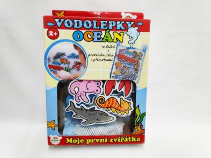 Vodolepky Oceán pěnová sada se síťkou 12ks v krabici 19x24x5 cm