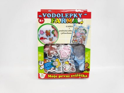 Vodolepky farma pěnová sada se síťkou 12ks v krabici 19x24x5cm