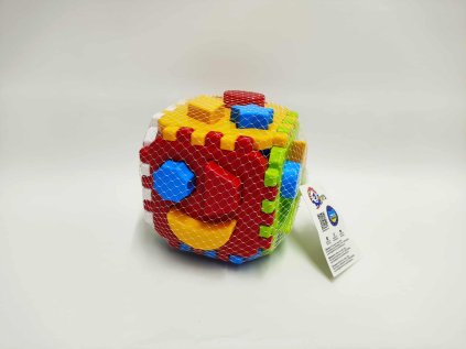 Vkládačka kostka plast 12x12cm+18 kostek, 12m+