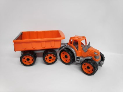 Traktor s vlekem plast 53cm na volný chod