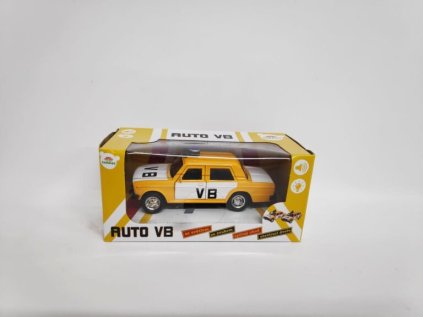 Policejní auto VB 11,5cm kov,plast na zpětné natažení se zvukem v krabičce
