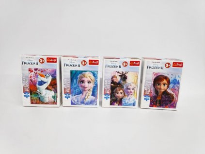 Minipuzzle miniMaxi 20 dílků Ledové království II/Frozen II 4 druhy v krabičce 11x8x4cm