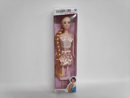 Panenka kloubová plast 28cm s dlouhým copem v krabičce