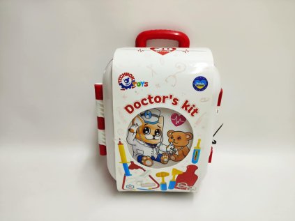 Sada doktor/lékař plast 21ks v plastovém kufříku na kolečkách 25x35x15cm