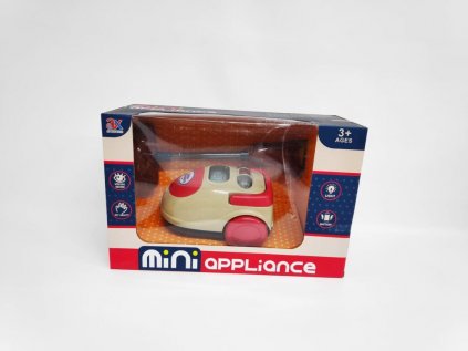 Vysavač plast 17cm na baterie se světlem, zvukem v krabici 35x23x15cm