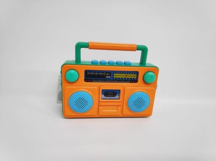 Rádio dětské plast 15x12cm na baterie se světlem, zvukem