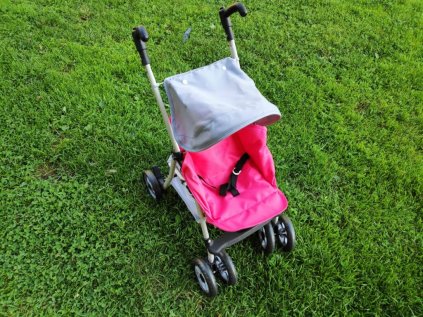 Kočárek pro panenky látka/kov 34,5x54,5x62cm