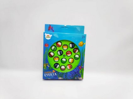 Hra Ryby/Rybář 15 ryb plast na baterie v krabici 16x22x3,5cm 2barvy
