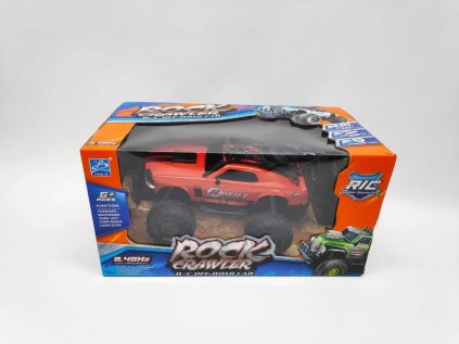 Auto RC 25cm OFF-ROAD 2,4GHz červené na baterie se světlem v krabici