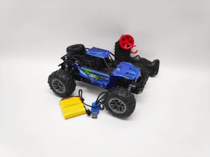 Auto RC buggy terénní modré 22cm 2,4GHz na baterie + dobíjecí pack BEZ KRABICE