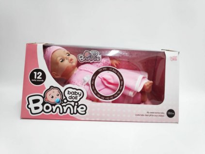 Miminko měkké tělo 30cm se zvukem s doplňky v krabici