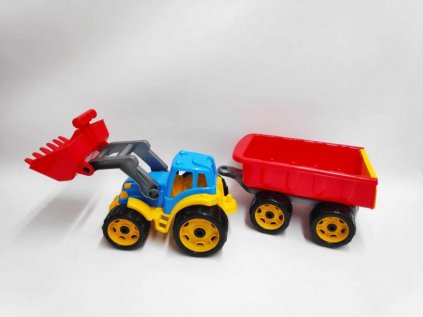 Traktor 30cm nakladač s vlekem 30cm plast na volný chod