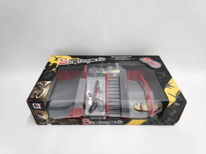 Skatepark - rampy,kolo prstové,skateboard prstový plast v krabici 44x12x25cm
