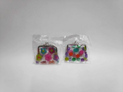 Peněženka dívčí plast/kov 9x8cm 3 barvy