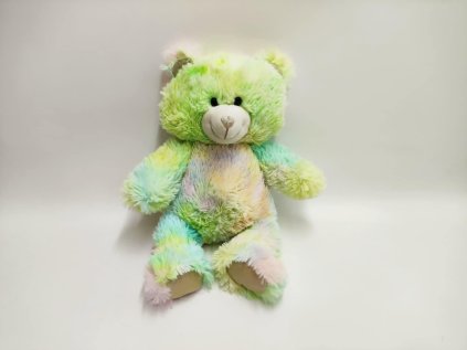 Snílek medvěd duhový plyš 40cm na baterie se světlem se zvukem v sáčku