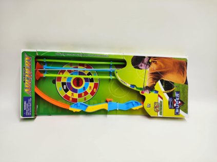 Luk 52cm +3 šípy s přísavkami plast v krabici 21x54x4cm