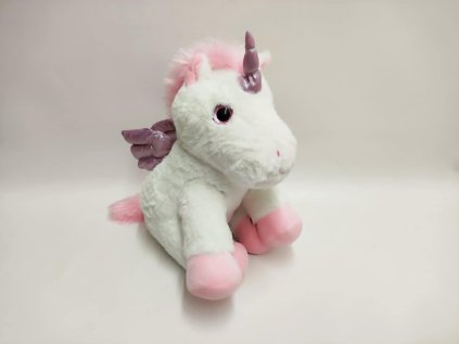 Snílek jednorožec s křídly plyš 38cm na baterie se světlem se zvukem