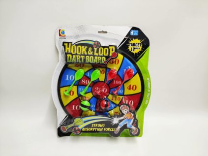 Terč na suchý zip 30cm šipky 4ks + míčky 2ks na kartě