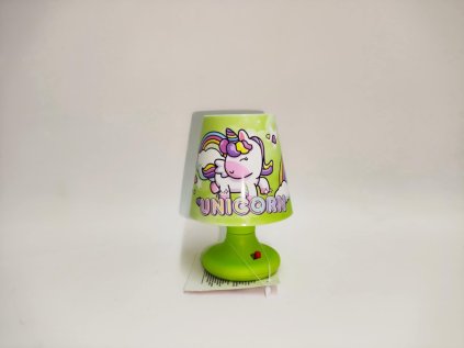 Mini lampička s jednorožcem na stůl plast 8,5x11cm na baterie