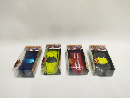 Transformer auto/robot plast 10cm mix barev v plastové krabičce 5x10,5cm