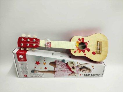 Kytara dřevo 52cm s trsátkem v krabici 56x19x7cm