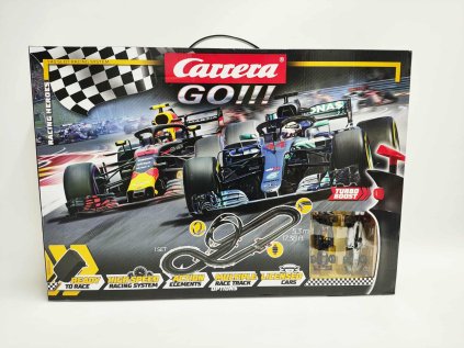 Autodráha Carrera GO!!! 62524 Racing Heroes 5,3m + 2 formule v krabici 58x40x10cm