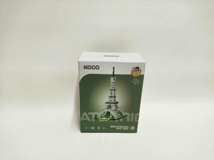 Stavebnice mini KOCO Eiffelova věž plast 538ks v krabičce 13x16,5x7cm