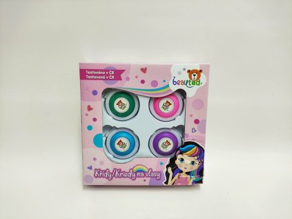 Křídy/Křída na vlasy beauted 4ks plast v krabičce 18x18x4cm