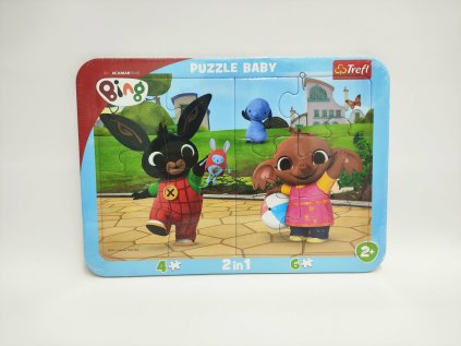 Puzzle deskové 2v1 Králíček Bing 10 dílků 33x23cm ve fólii 24m+