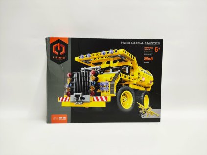 Stavebnice iM.MASTER 2v1 stavební auto/letadlo plast 361 dílků v krabici 31x23x7cm