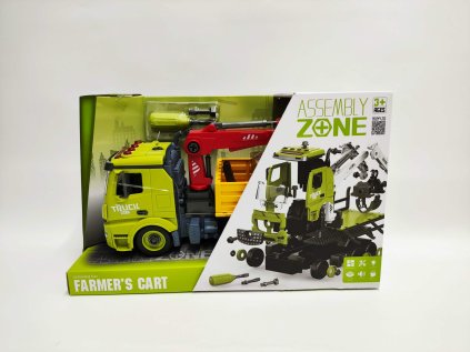 Auto stavební šroubovací plast 31cm s ramenem na setrvačník na bat. se zvukem se světlem v krabici