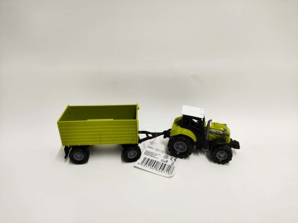 Traktor s valníkem plast 26cm na volný chod na baterie se zvukem, světlem