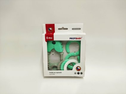 Profibaby Chrastítko špendlík a osmička v krabičce 12,5x13cm