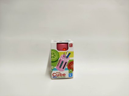 Hlavolam věž/Stojánek na tužky plast 10cm 4 barvy v krabičce 7x11x6,5cm