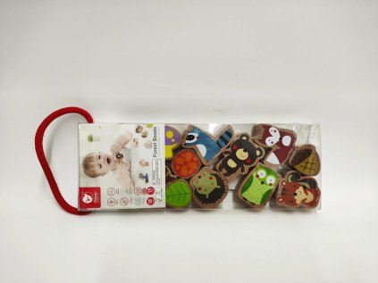 Provlékačka/Navlékačka les dřevěná 13ks v blistru 9,5x26cm 18m+