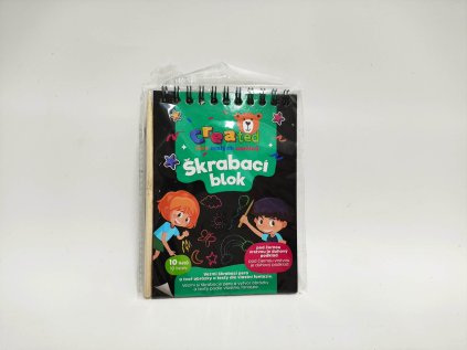 Škrabací/Vyškrabovací notes created barevný 10 listů 10x14cm v sáčku