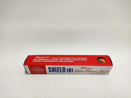 Míčky na stolní tenis 6ks SHIELD 4cm bezešvé oranžové v krabičce 24x4cm