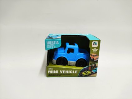 Auto mini plast 9cm na setrvačník 4 druhy v krabíčce 12x9x8cm