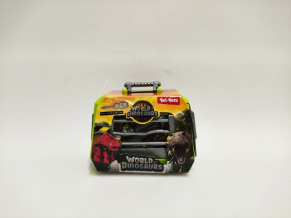 Dinosaurus skládací v kleci 10x7x7cm plast mix druhů