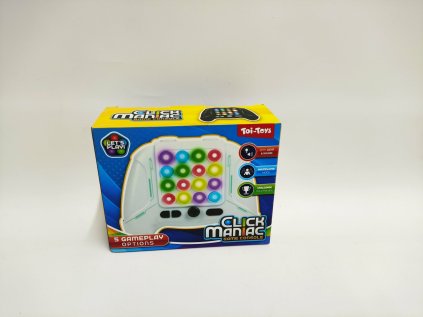 Hra postřehová plast na baterie se světlem se zvukem 2 barvy v krabičce 15x12x5,5cm