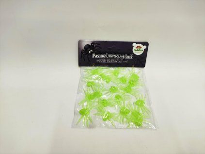 Pavouk svítící ve tmě 20ks plast 5x3cm v sáčku