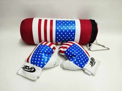 Boxovací pytel + rukavice v síťce 45x15cm