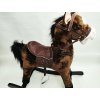 Kůň houpací hnědý  plyš výška 71cm nosnost 50kg