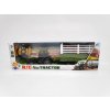 Traktor RC s vlekem 43cm 2,4GHz na dálk. ovl. na baterie 2 druhy plast v krabici 52x17x12c