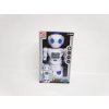 Robot jezdící plast 27cm EN mluvící na baterie se světlem se zvukem v krabici 18x28x11,5cm
