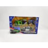 Auto RC 2ks policejní honička zelené 18cm na dálk. ovl. na bat. v krabici 36x22x12cm