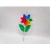 Větrník barevný 38cm dřevo/plast průměr 15cm