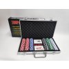 Poker sada 300ks + karty + kostky v hliníkovém kufříku v krabici 40x24x8cm