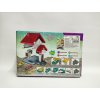 Stavebnice dům s pískem plast s doplňky v krabici 28x19x8cm