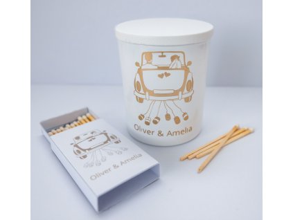 Stylish Soy Wedding Candle – Premium Set Car